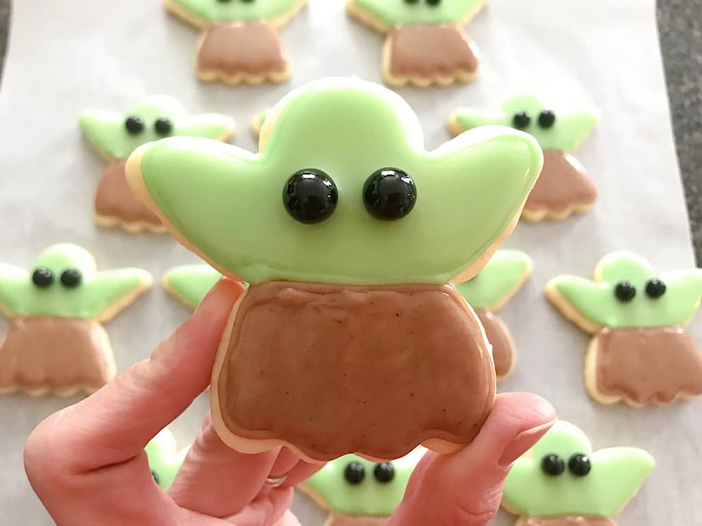 A Baby Yoda Sugar Cookie