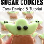 Baby Yoda Sugar Cookies Easy Recipe & Tutorial