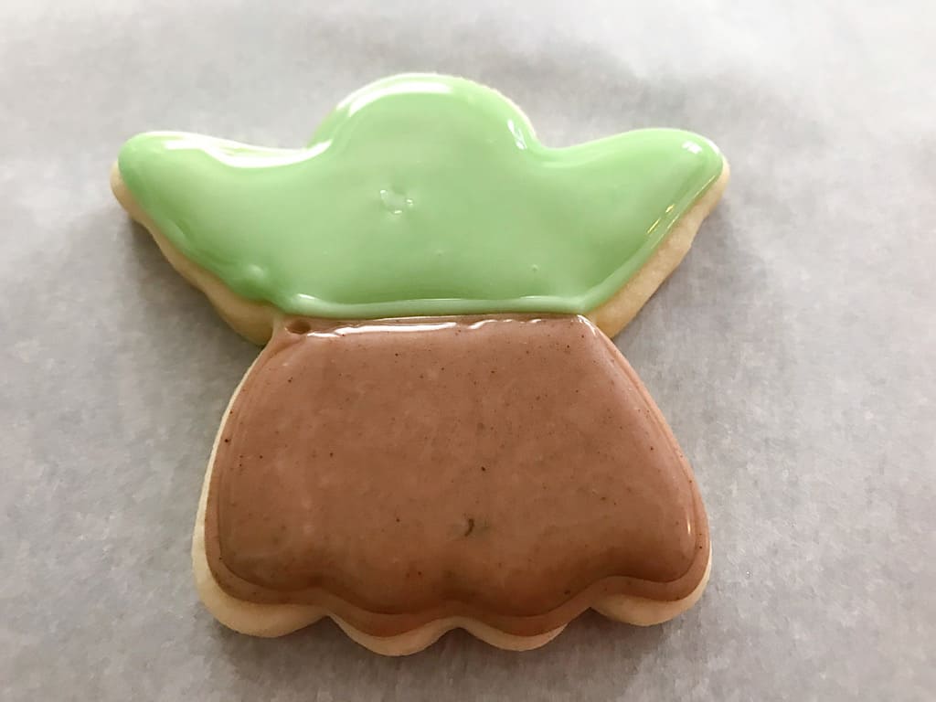 Decorated Baby Yoda Cookies