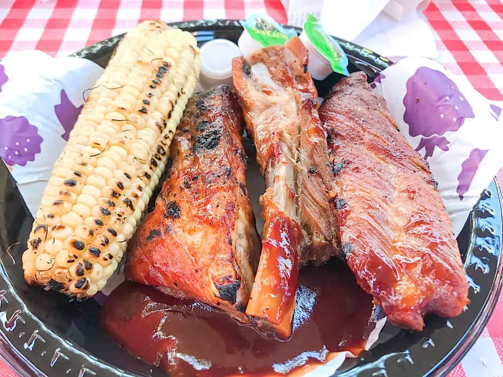 Ribs and corn on the cob from Knott's Berry Farm