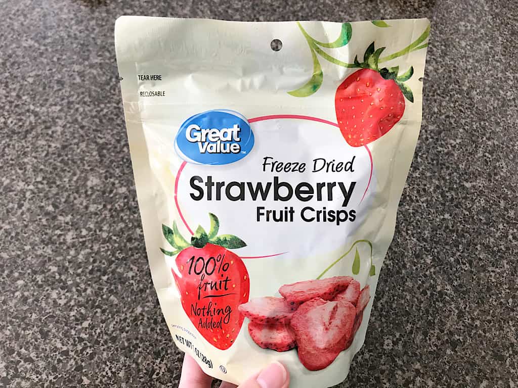 Freeze dried strawberries to make strawberry buttercream