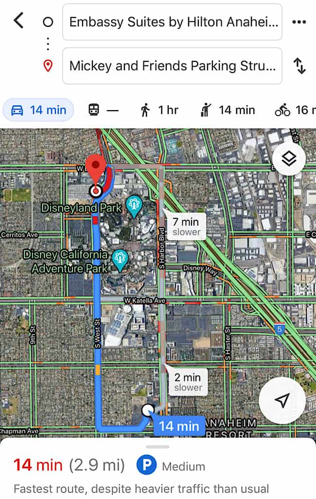 How to get to Disneyland from Embassy Suites Anaheim South