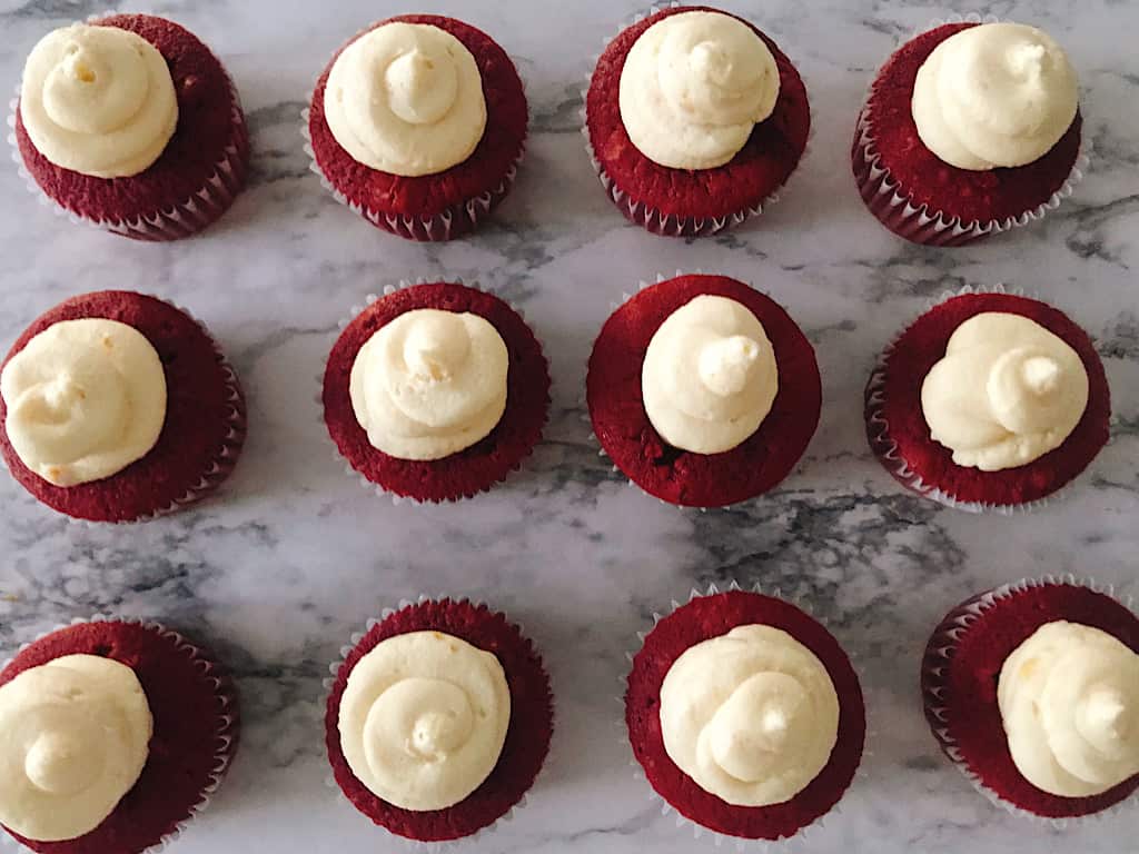 Red Velvet Cheesecake Cupcakes