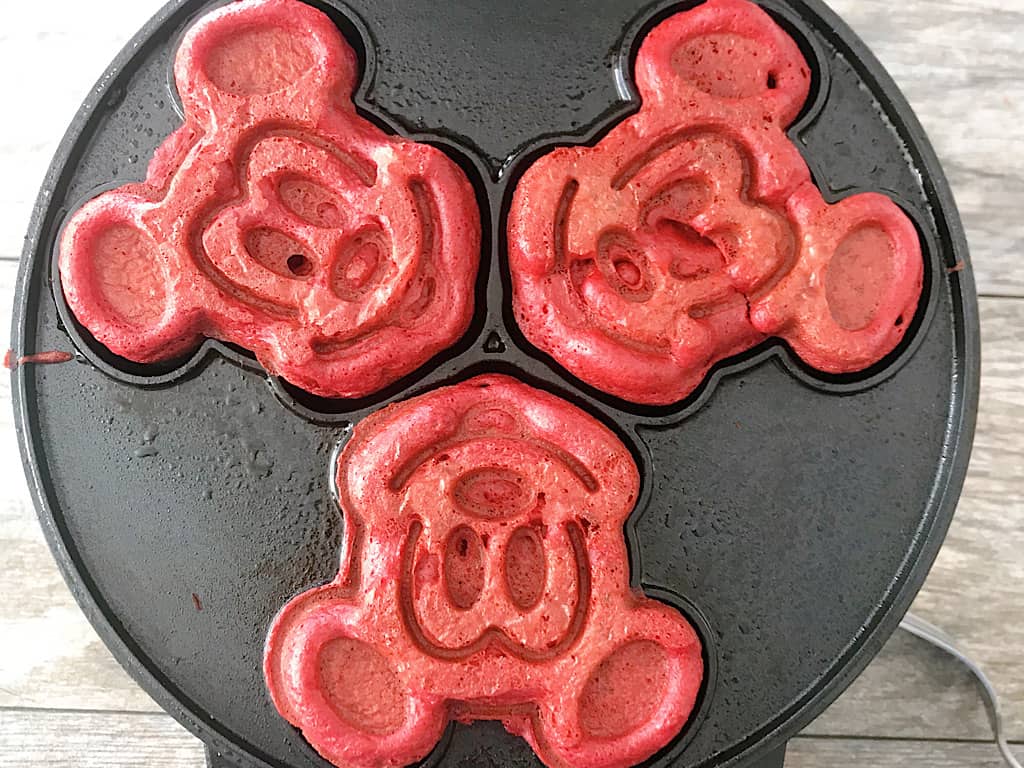 Red Velvet Mickey Waffles