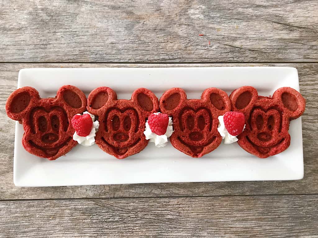 Red Velvet Mickey Waffles