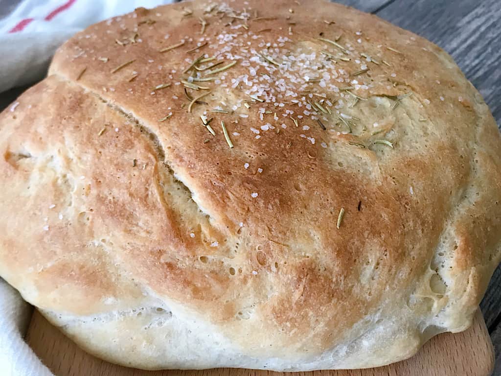 Close up view of Macaroni Grill Rosemary Bread