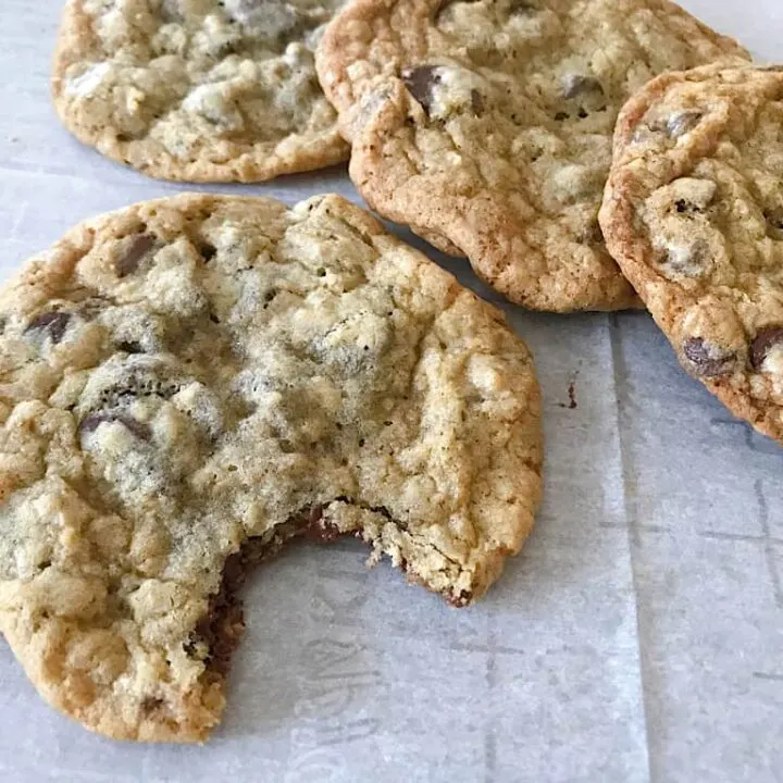 DoubleTree Chocolate Chip Cookies on parchment paper