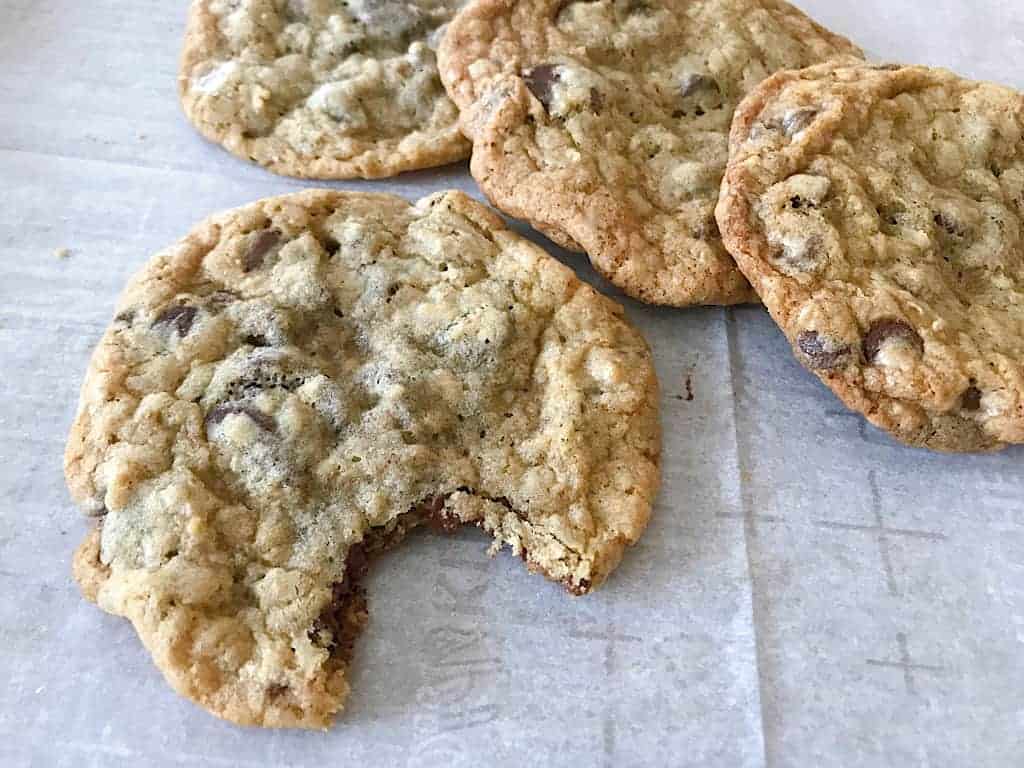 DoubleTree Chocolate Chip Cookies on parchment paper