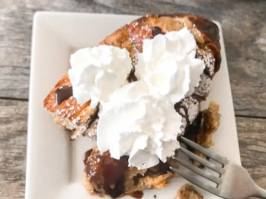 Disney French Toast Bake with Mickey Mouse whipped cream