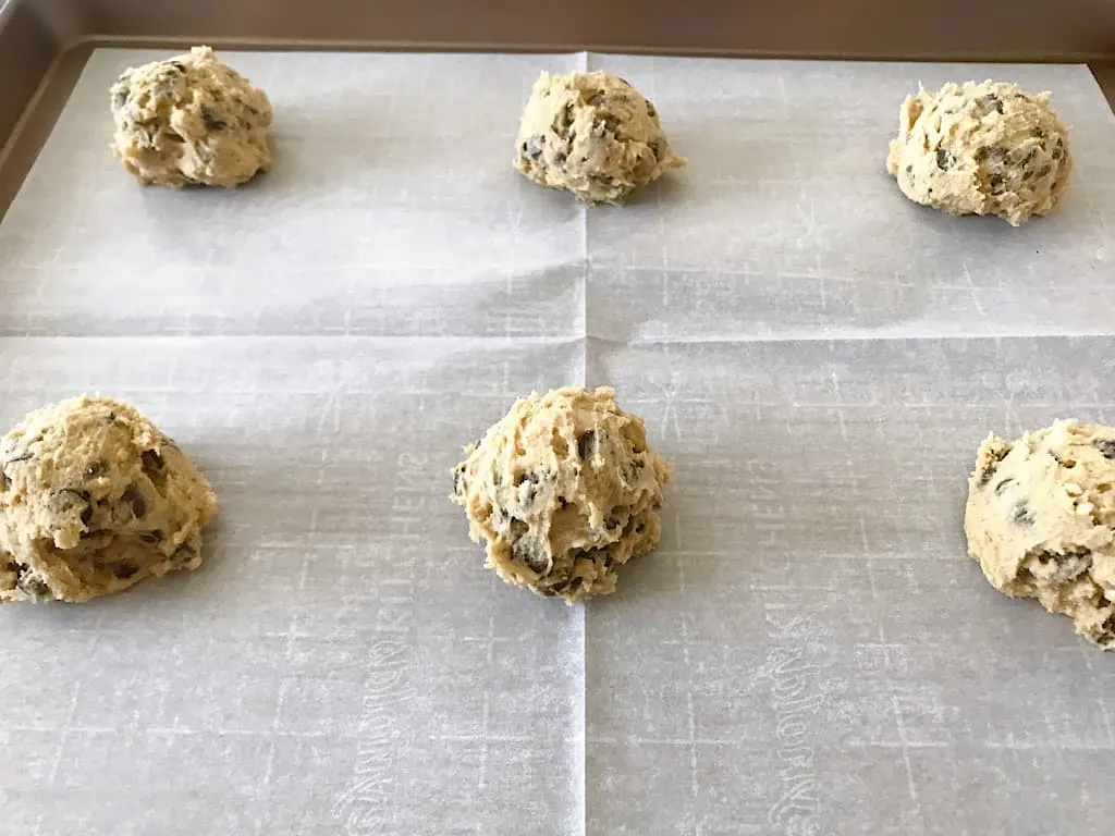 Chocolate chip cookie dough balls