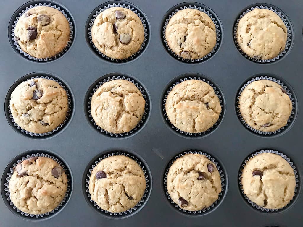 A pan of muffins