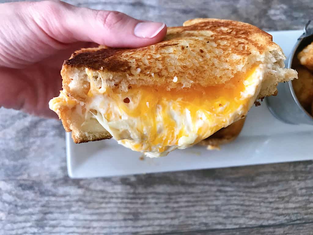 Three cheese grilled cheese from Woody's Lunchbox