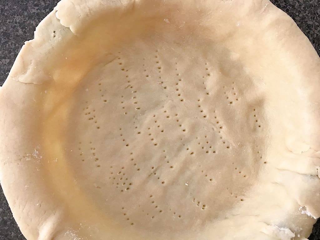 Crust in a pie pan.