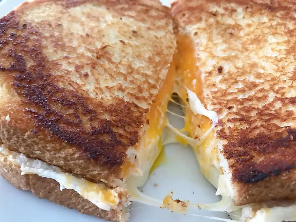 Sliced Grilled Cheese Sandwich