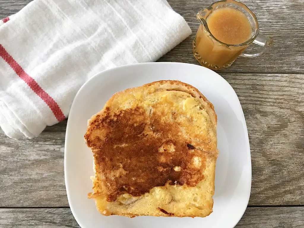 Kneader's French Toast and caramel syrup