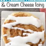 Cinnamon Roll Buttermilk Pancakes & Cream Cheese Icing