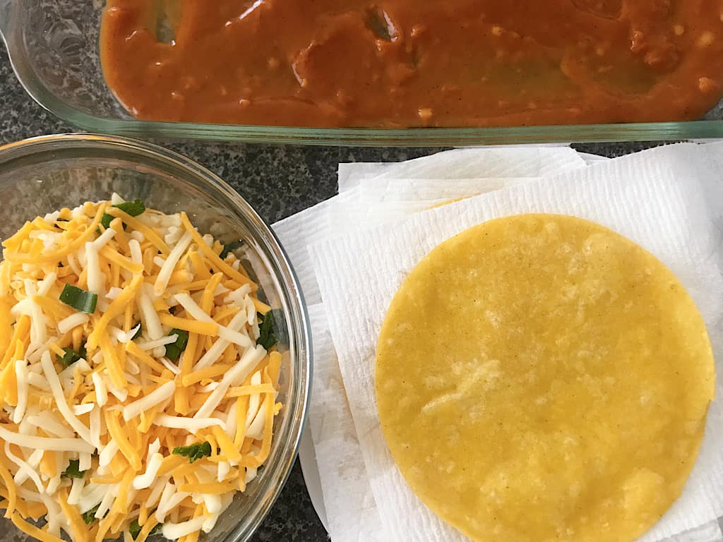 Place the tortillas on a paper towel to drain.