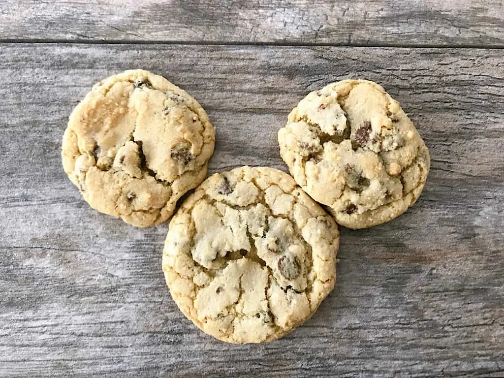 Chocolate Chip Cookies shaped like Mickey Mouse
