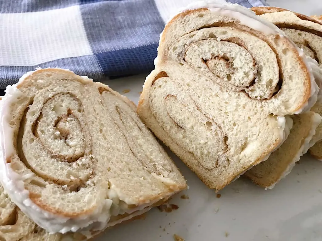Slices of Cinnamon Swirl Bread