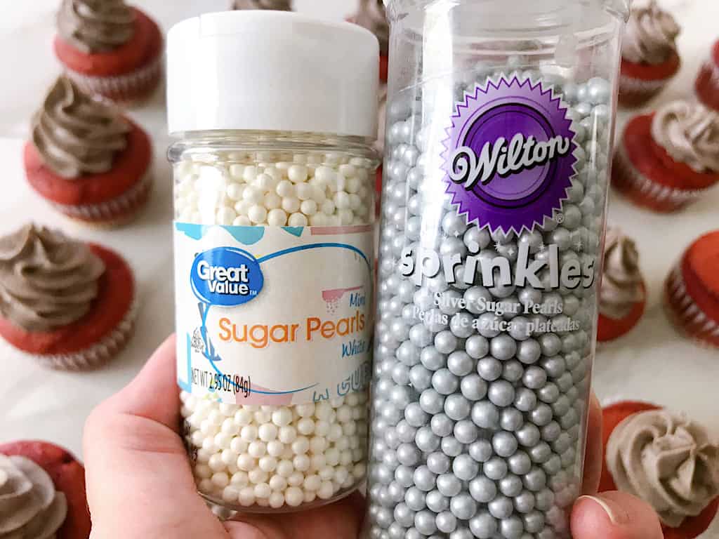 Grey and White pearl sprinkles