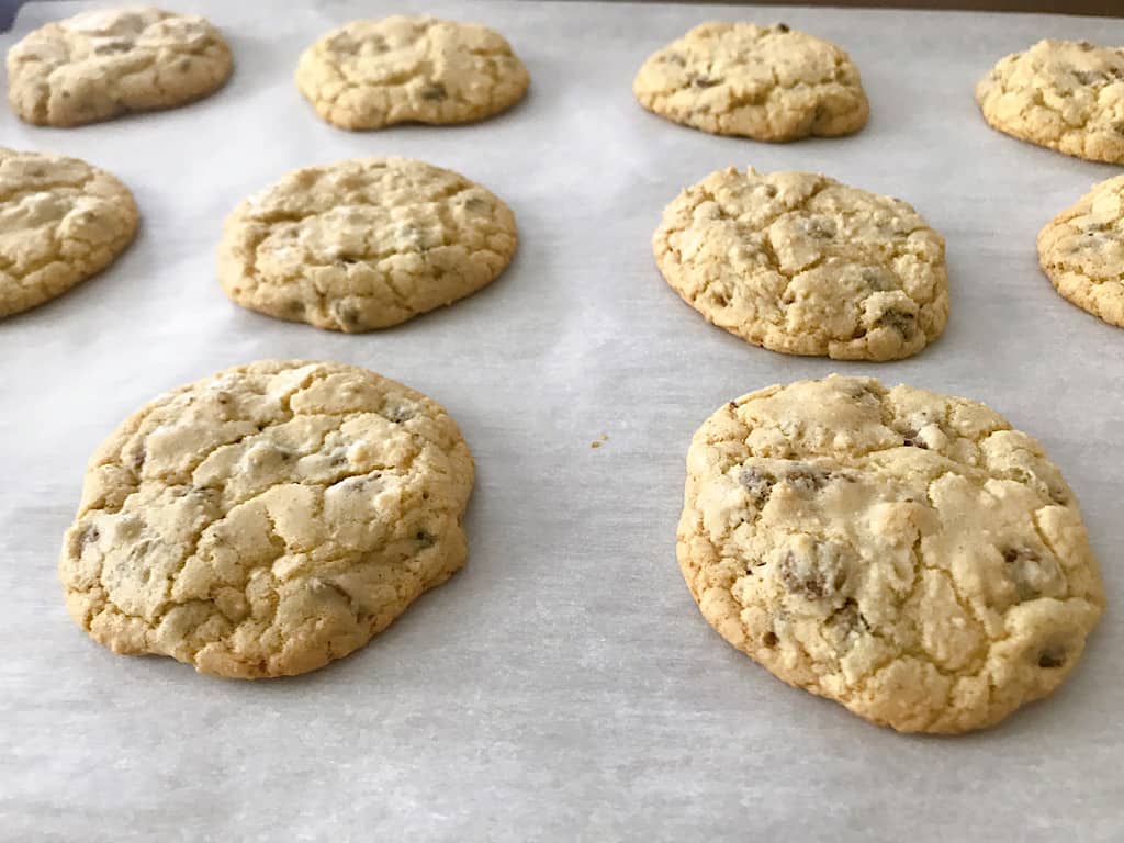 Cookies on a baking sheet