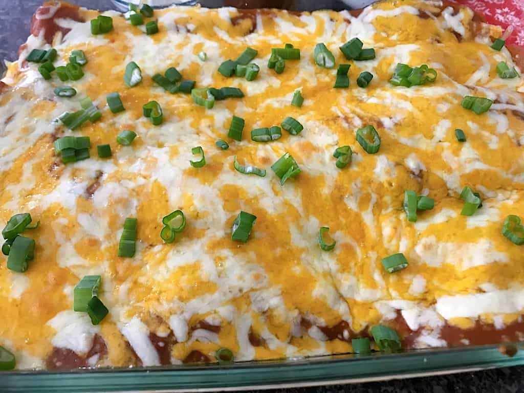 Bake the enchiladas at 350 degrees for 20-25 minutes.