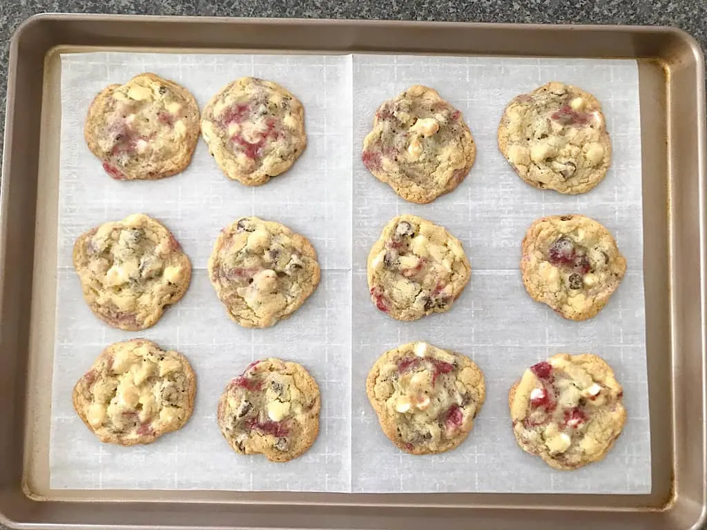 Bake the cookies at 350 degrees for 9-11 minutes, until the edges begin to brown. The actual baking time will depend on your oven and the size of cookie you choose to make.