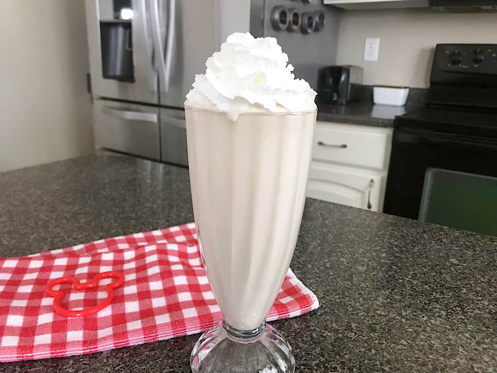 PB&J Milk shake with whipped cream
