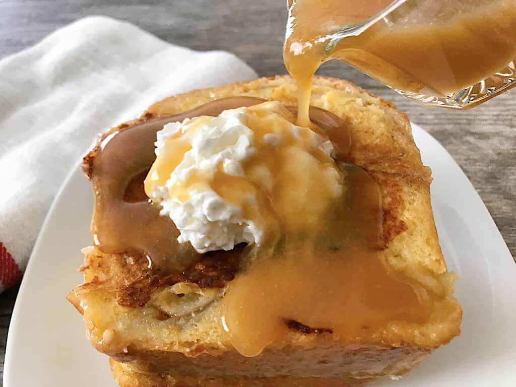 Caramel Syrup poured on french toast