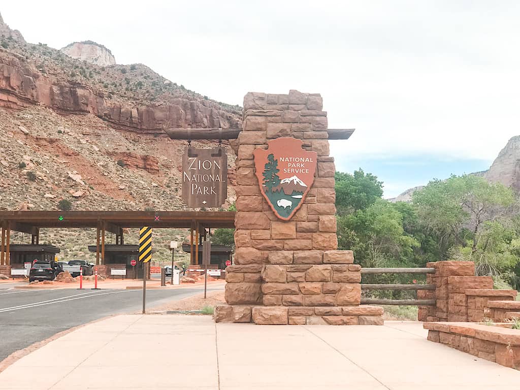 Entrance to Zion National Park