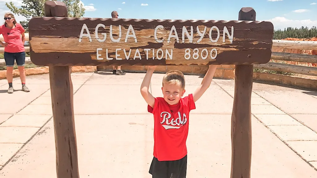 Agua Canyon Sign at Bryce Canyon