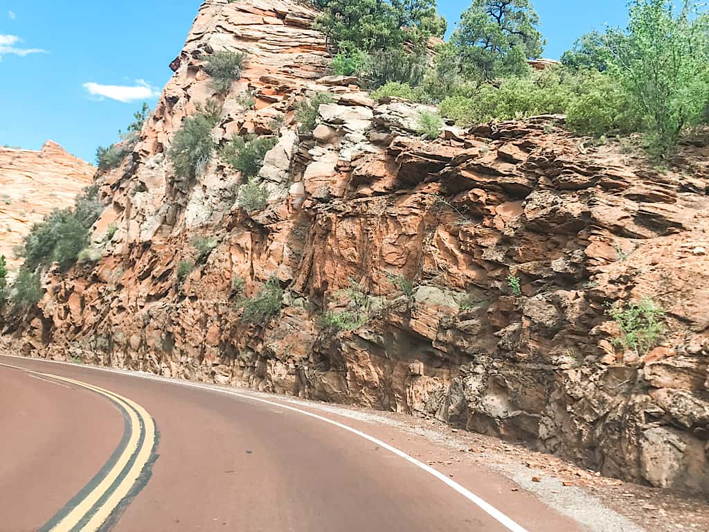 View on Zion Mount Carmel Highway