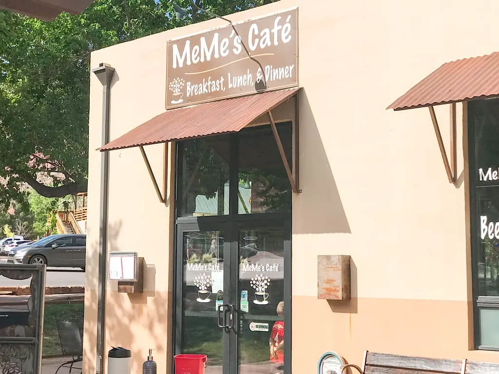 Meme's Cafe in Springdale, Utah near Zion National Park
