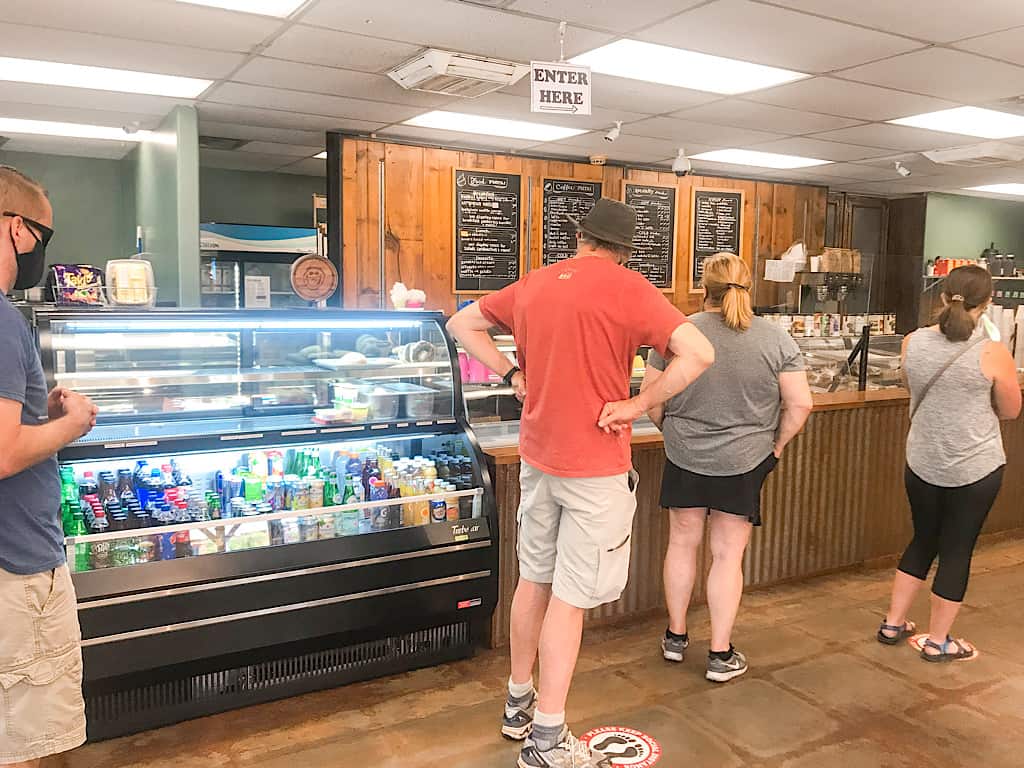 Inside dining room of Moab Coffee Roasters near Arches National Park