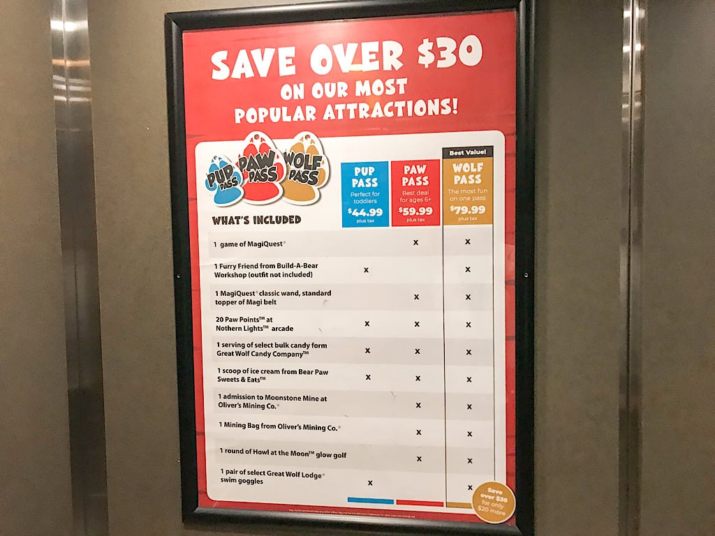 Types of passes at Great Wolf Lodge