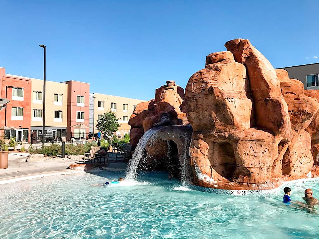 Pool Waterfall at Springhill Suites in Moab