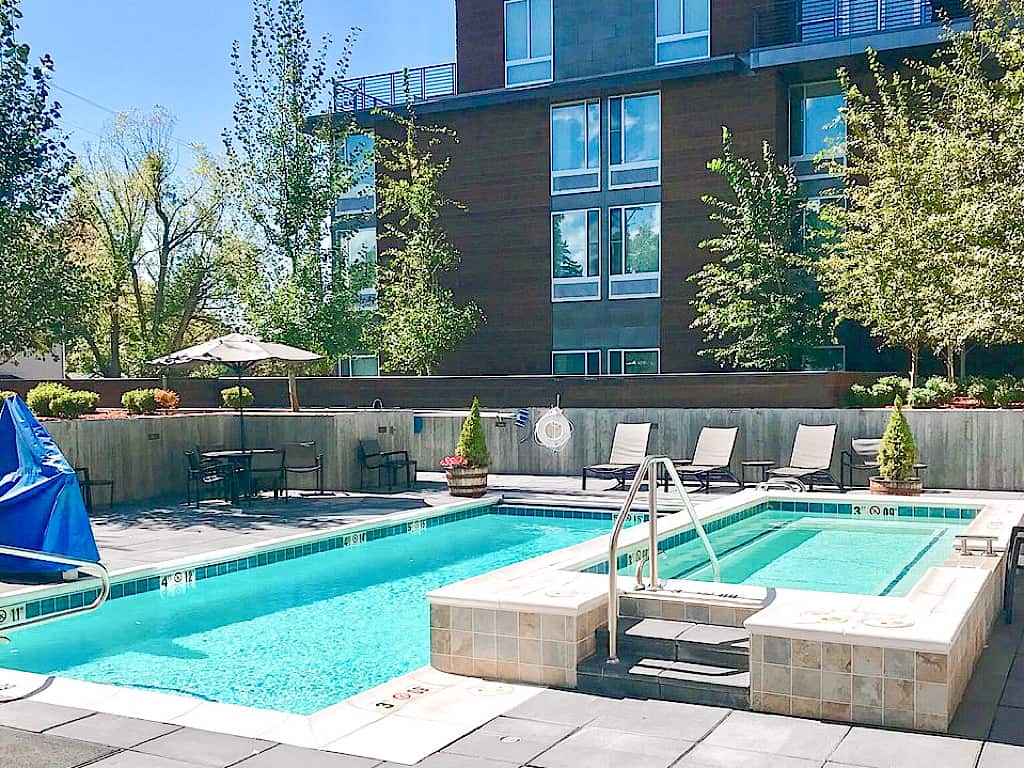 Pool and hot tub at Springhill Suites in Jackson Hole, Wyoming