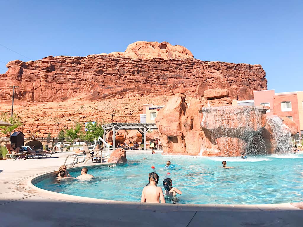 Pool area of Springhill Suites in Moab
