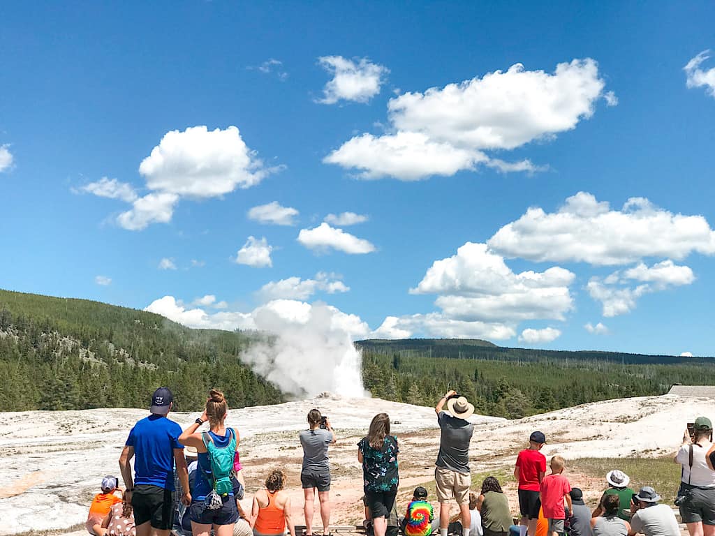 Old Faithful Erupting