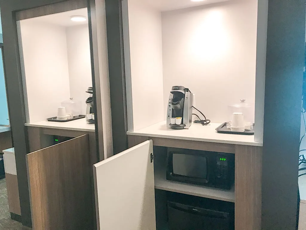 Microwave and mini fridge in Springhill Suites in Jackson Hole, Wyoming