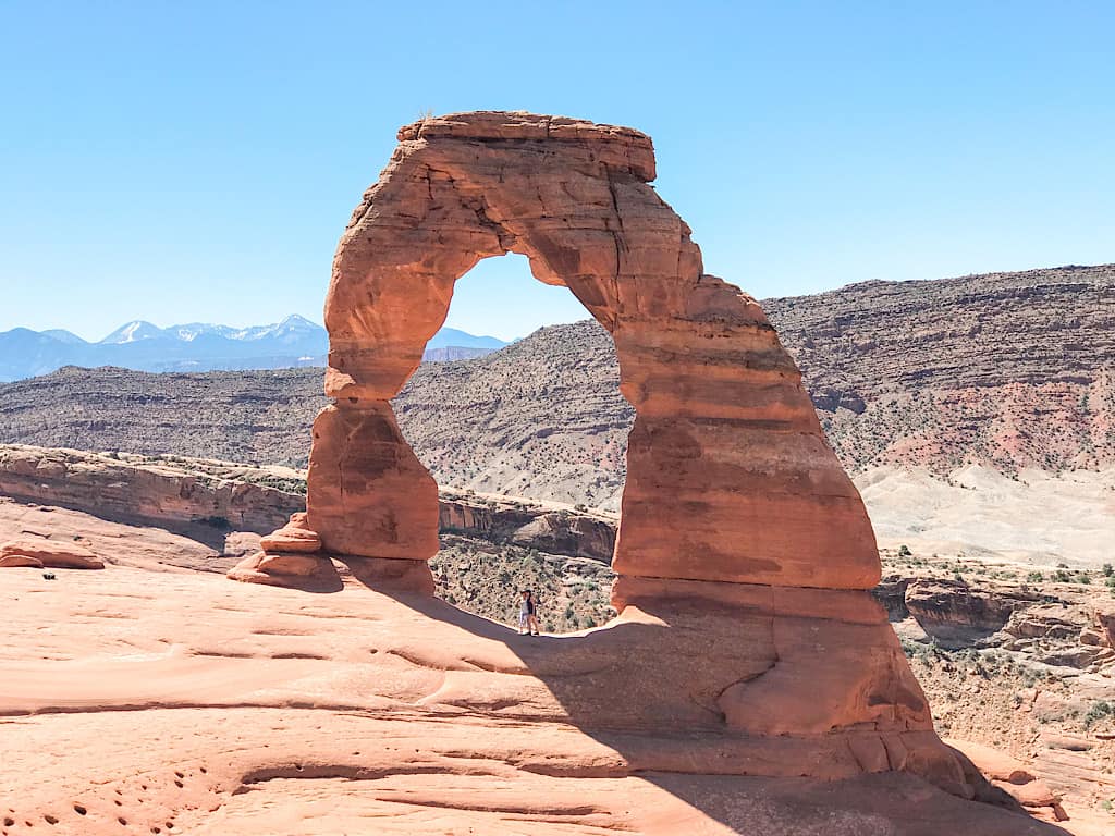 Delicate Arch at Arches National Park with kids