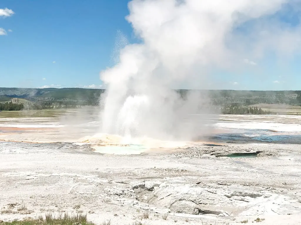 Volcanic Table, Fountain Geyer in Yellowstone National Park