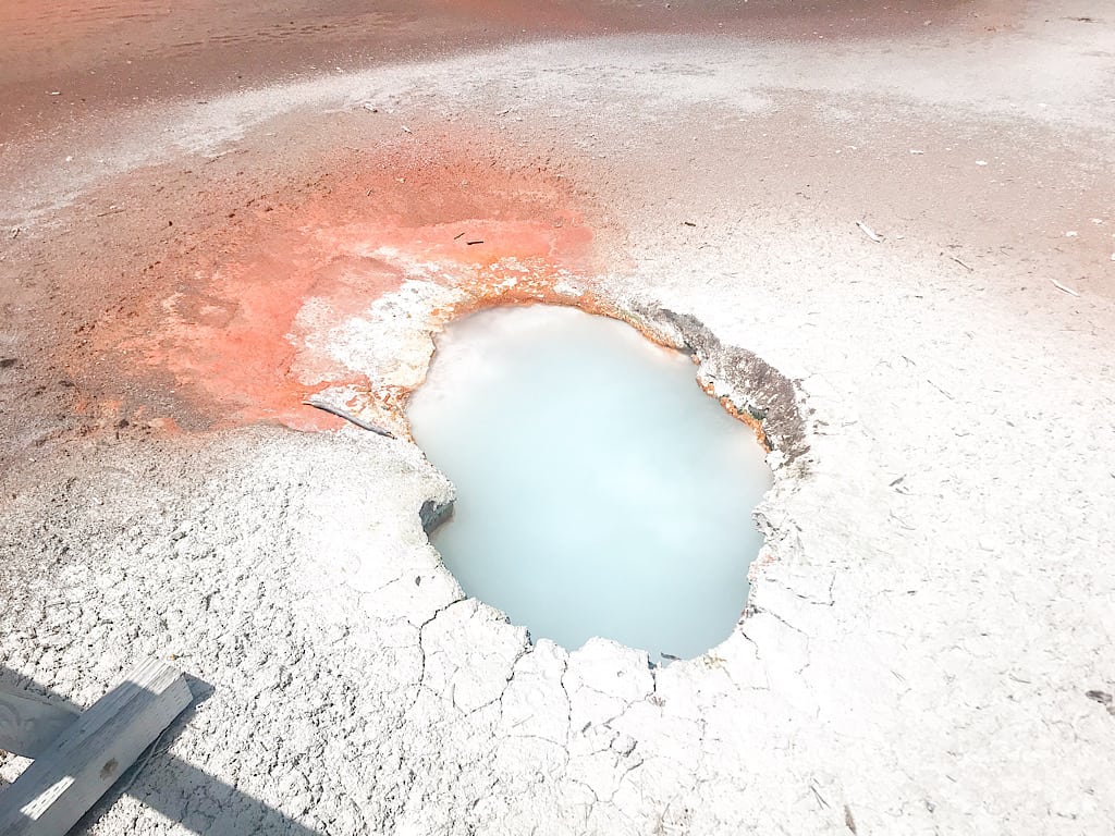 Hot Spring at Artists' Paint Pots inside Yellowstone National Park