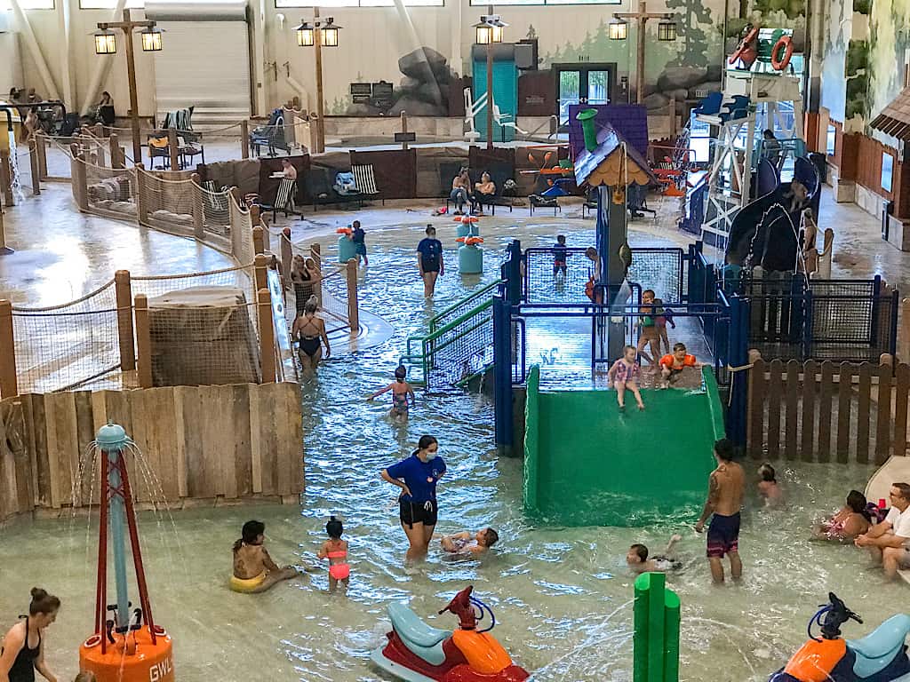 Kids water park area at Great Wolf Lodge Washington