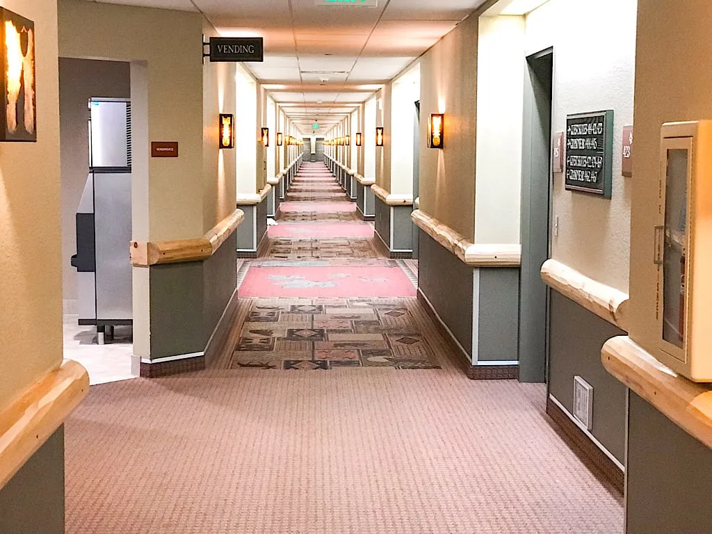Hallway of Great Wolf Lodge Anaheim