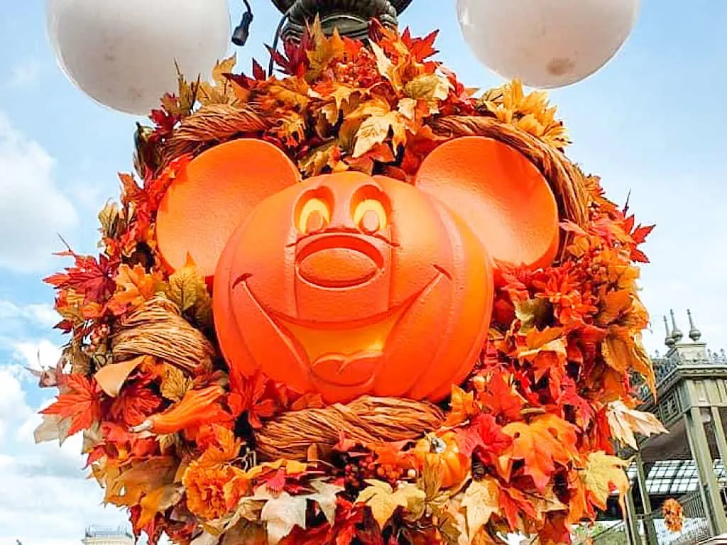 Mickey Mouse Pumpkin Wreath at Disney World