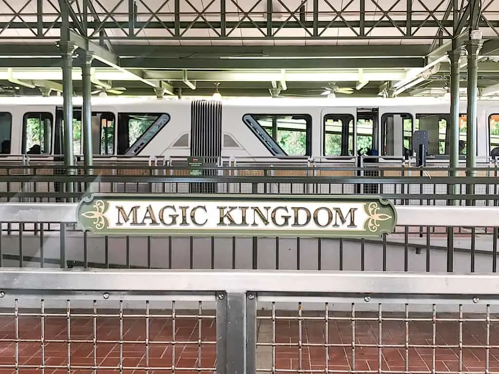 Monorail stop at Disney's Magic Kingdom