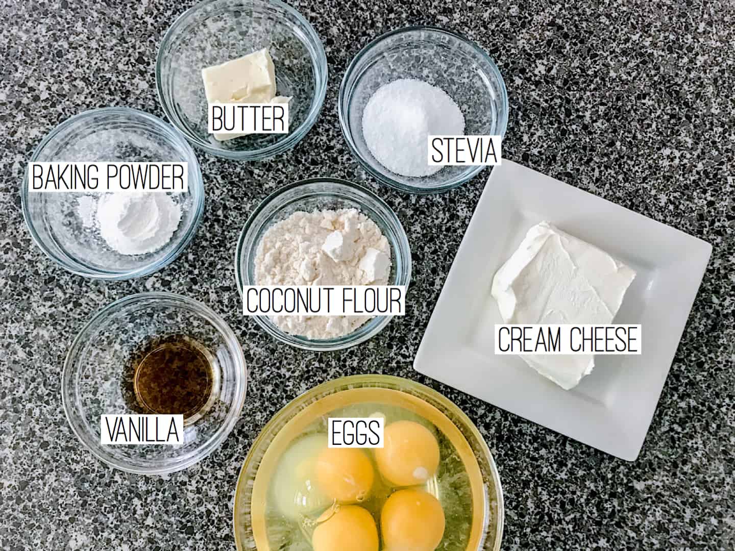 Ingredients for Low Carb Waffles