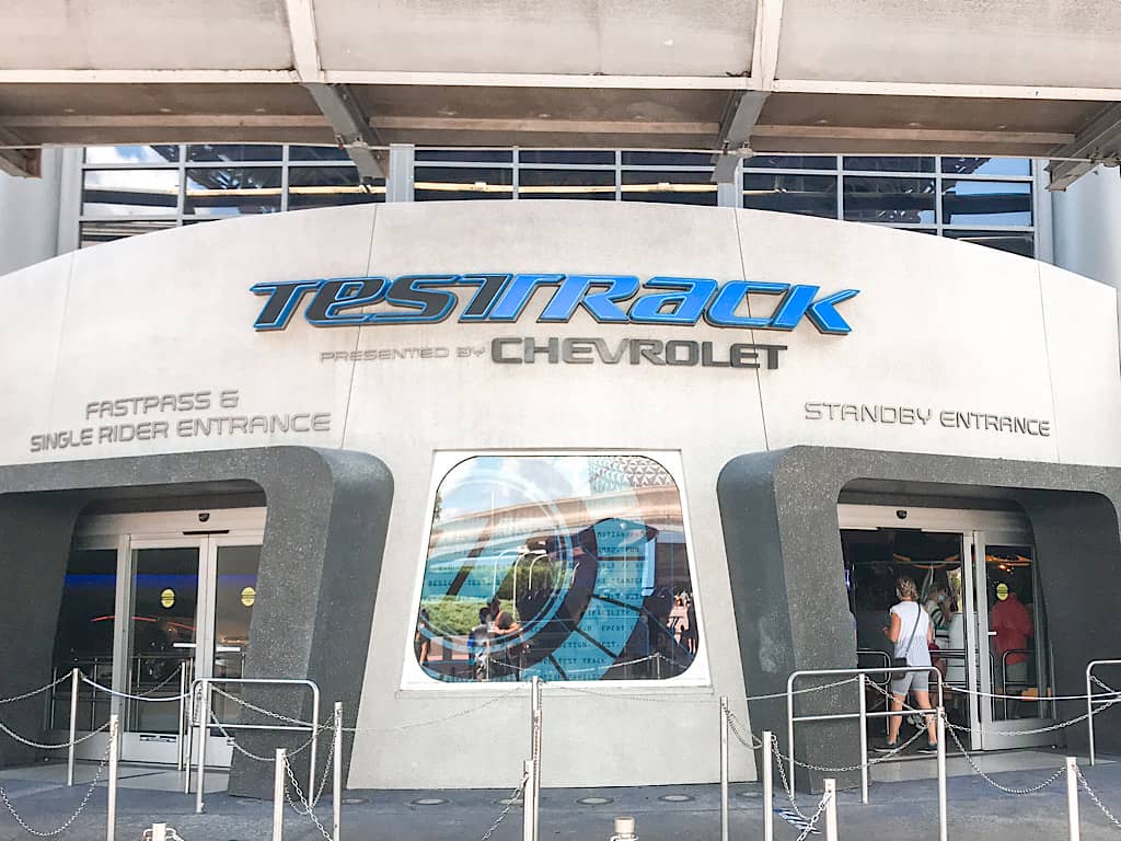 Test Track entrance at Disney World