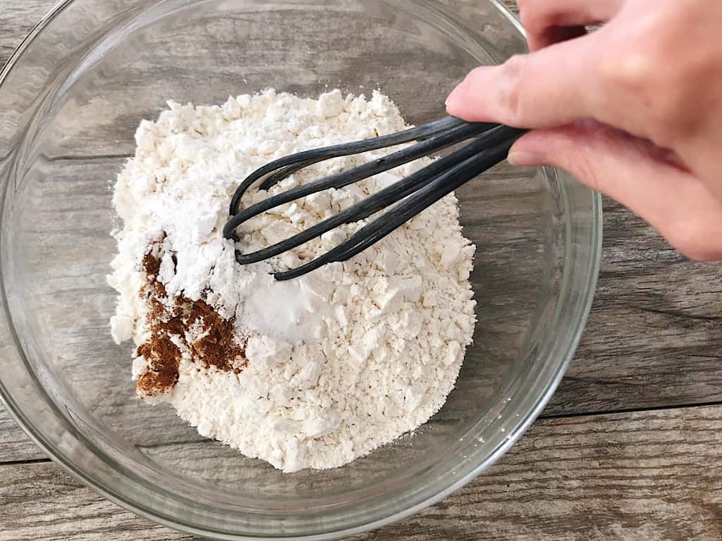 whisk with dry ingredients